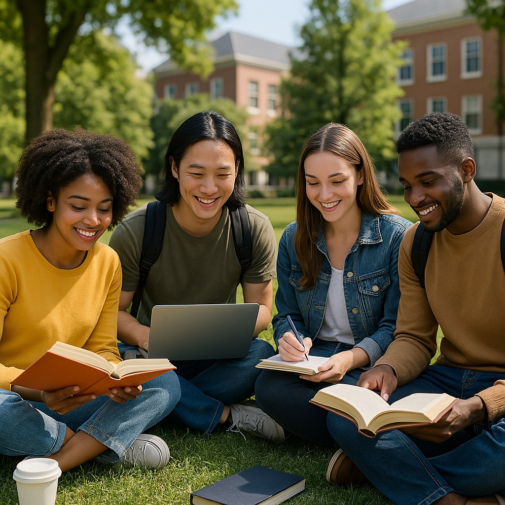 Students on campus